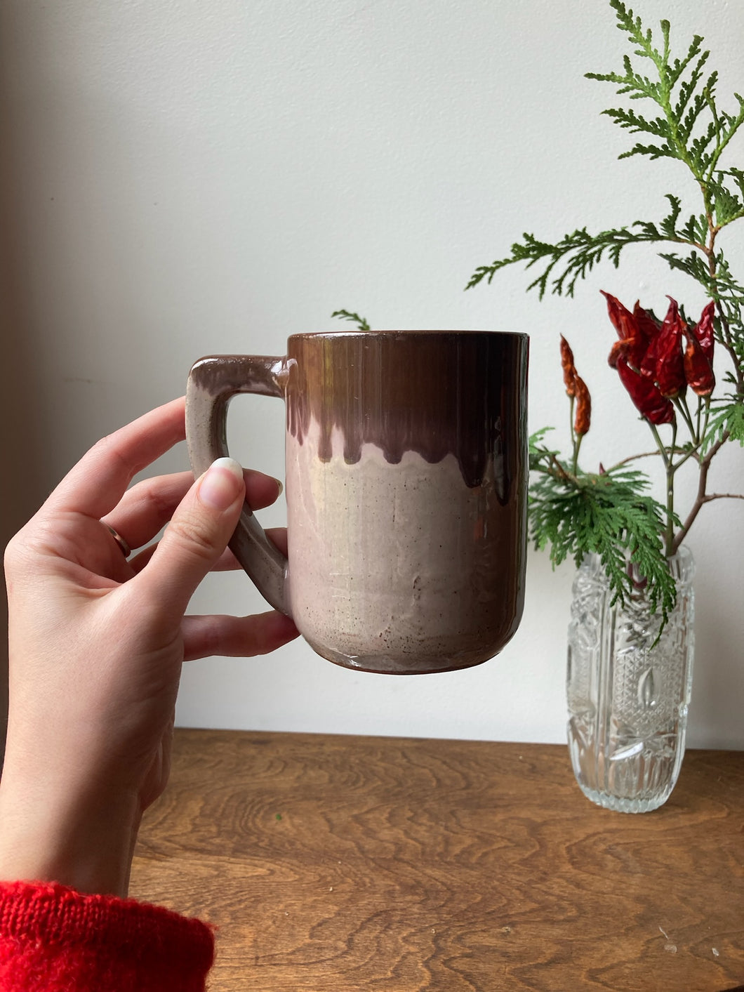 Chocolate Brown Pottery Mug