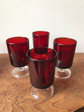 Load image into Gallery viewer, Made In France Small Red Glasses (set of 4)