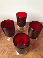 Load image into Gallery viewer, Made In France Small Red Glasses (set of 4)