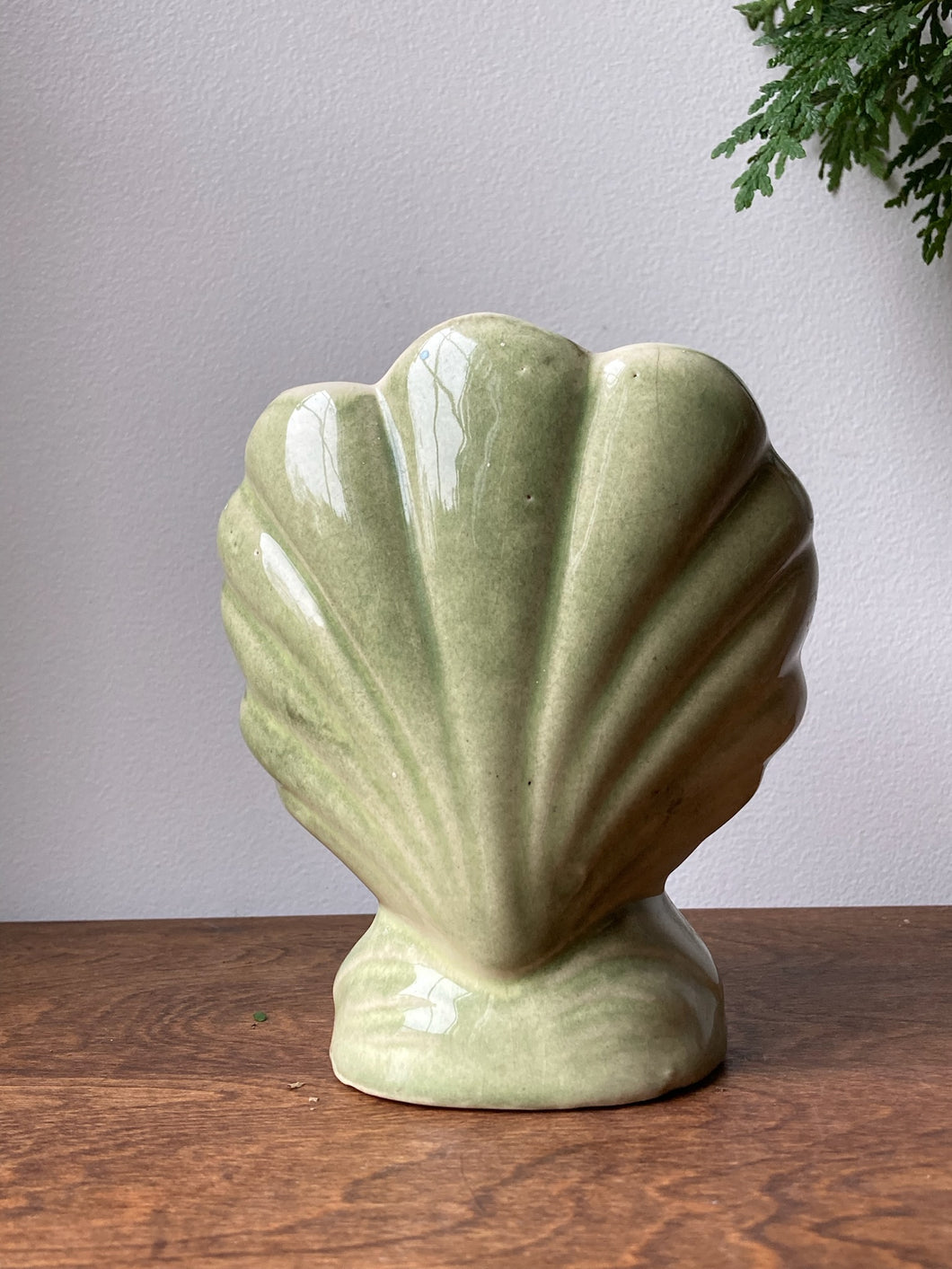 Green Shell Vase