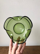 Load image into Gallery viewer, Vintage Green Art Glass Bowl