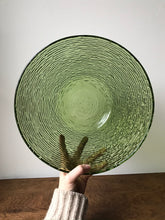 Load image into Gallery viewer, Large Vintage Retro Green Glass Bowl