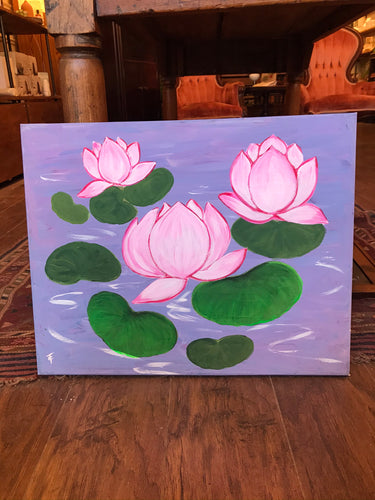 Water Lily Painting by Local Mystery Artist