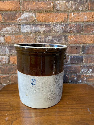 Vintage 3 Gallon Two Toned Stoneware Crock