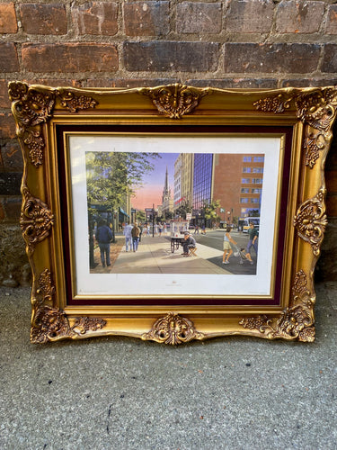 Framed Photo of James St. at Gore Park in Vintage Gold Frame