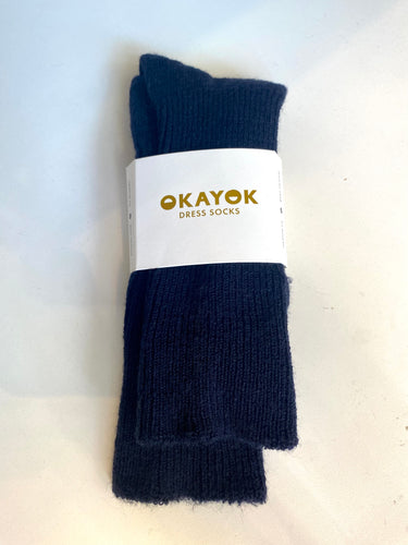 Wool Dress Sock - Navy by Okayok