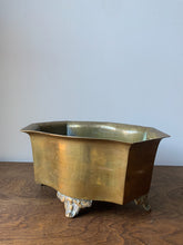 Load image into Gallery viewer, Vintage Brass Footed Planter