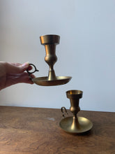 Load image into Gallery viewer, Lovely Vintage Pair Of Brass Candle Holders