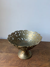 Load image into Gallery viewer, Vintage Solid Brass Pedestal Bowl