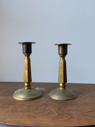 Pair of Lovely Brass Candle Holders