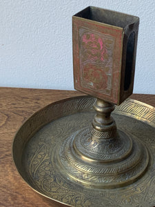 Vintage Brass Match Box Holder