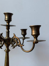 Load image into Gallery viewer, Gorgeous Vintage Brass 5 Arm Candelabra