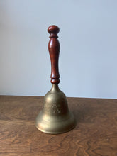 Load image into Gallery viewer, Beautiful Brass Bell with Turned Wood Handle