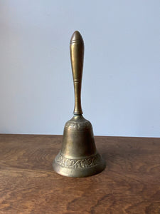 Pretty Brass Bell with Floral Boarder