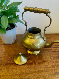Vintage Hammered Brass Teapot
