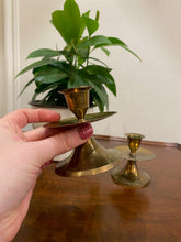 Load image into Gallery viewer, Pair of Vintage Brass Candle Holders