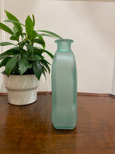 Load image into Gallery viewer, Mint Green Frosted Glass Bottle Vase
