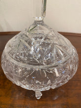Load image into Gallery viewer, Vintage Cut Glass Lidded Dish