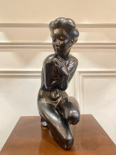 Bronze Coloured Statuette of a Lady