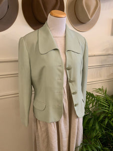 Soft Sea Green Button Up Jacket