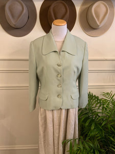 Soft Sea Green Button Up Jacket