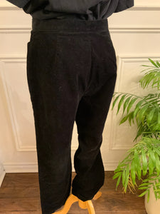 High Waist Black Corduroy Pants (Size 6)