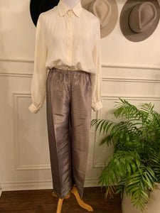 Taupe Silk Pants (Size X-Small)