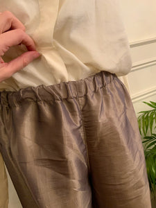 Taupe Silk Pants (Size X-Small)