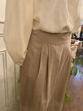 Load image into Gallery viewer, Gorgeous Beige Silk Trousers (Size Small)