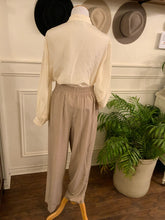 Load image into Gallery viewer, Gorgeous Beige Silk Trousers (Size Small)
