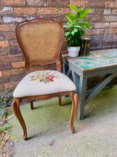 Load image into Gallery viewer, Gorgeous Caned Back Chair With Needle Point Seat