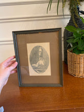 Load image into Gallery viewer, Framed Vintage Pencil Drawing of Mother and Child