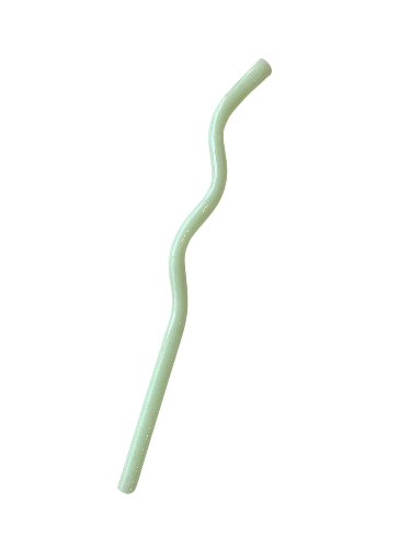 Wavy Glass Straw Milk Jade Drinking Straw