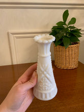 Load image into Gallery viewer, Small “Milk Glass” Flower Vase