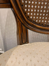 Load image into Gallery viewer, Gorgeous Vintage Rattan Back Armchair with Upholstered Seat