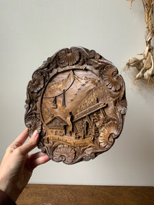 Exceptionally Craved Wood Wall Art The Alps