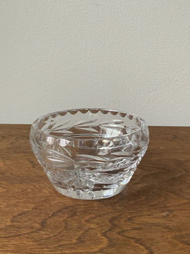 Sparkly Small Cut Glass Bowl