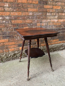 Beautiful Side table with Delicate Claw Foot Legs and Rich Rustic Top