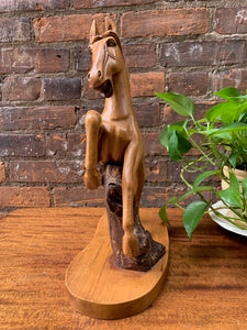 Wood Carved Stallion Horse