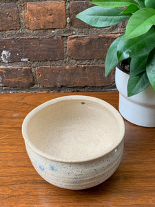 Lovely Speckled Pottery Bowl/ Planter Pot