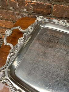 Amazing Vintage Silver Plated Ornate Tray