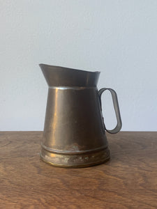 Small Vintage Brass Pitcher Bud Vase