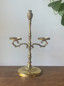 Stunning Vintage Brass Scale Candle Holder