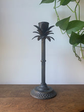 Load image into Gallery viewer, Vintage Brass Palm Tree Candle Holder