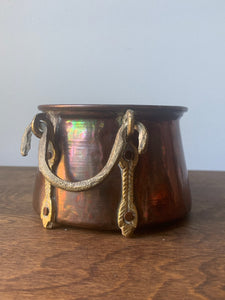 Special Vintage Copper and Brass Vessel with Handles