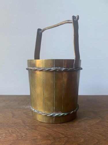 Small Vintage Brass Water Bucket