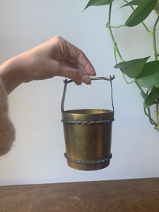 Small Vintage Brass Water Bucket