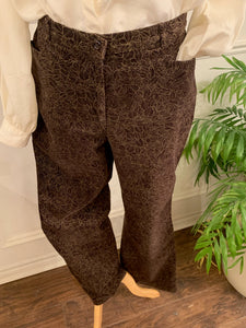 Rad Brown Floral Pants (Size 6)