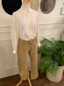 Tan ORLY Two Piece Jacket Pant Set (Size 8)