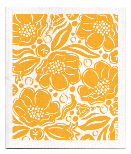 Swedish Sponge Cloth | Floral   - Ocher